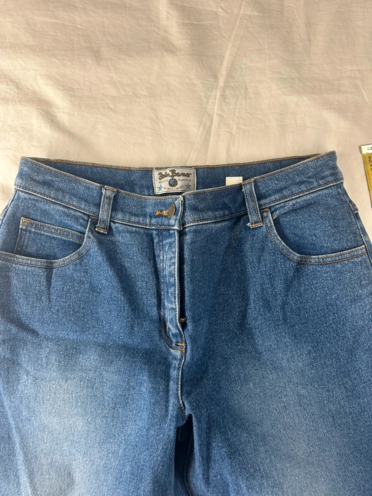 Navy blue straight flared john baner jeans size 42 – photo 3
